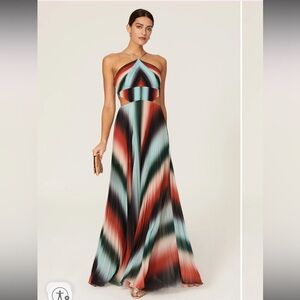 AMUR Multicolor Pleated Janet Gown